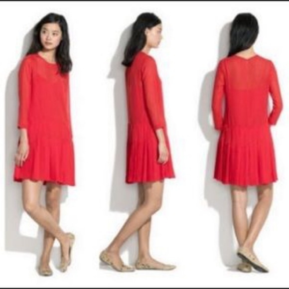 Alexa Chung for Madewell Carine dress - red, sz. 2 - Picture 2 of 8